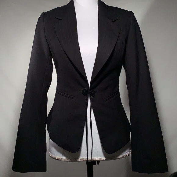 H&M Blazer with Detachable Vest Bell Sleeves Slit Pockets Fully Lined Size 4 - Picture 15 of 16
